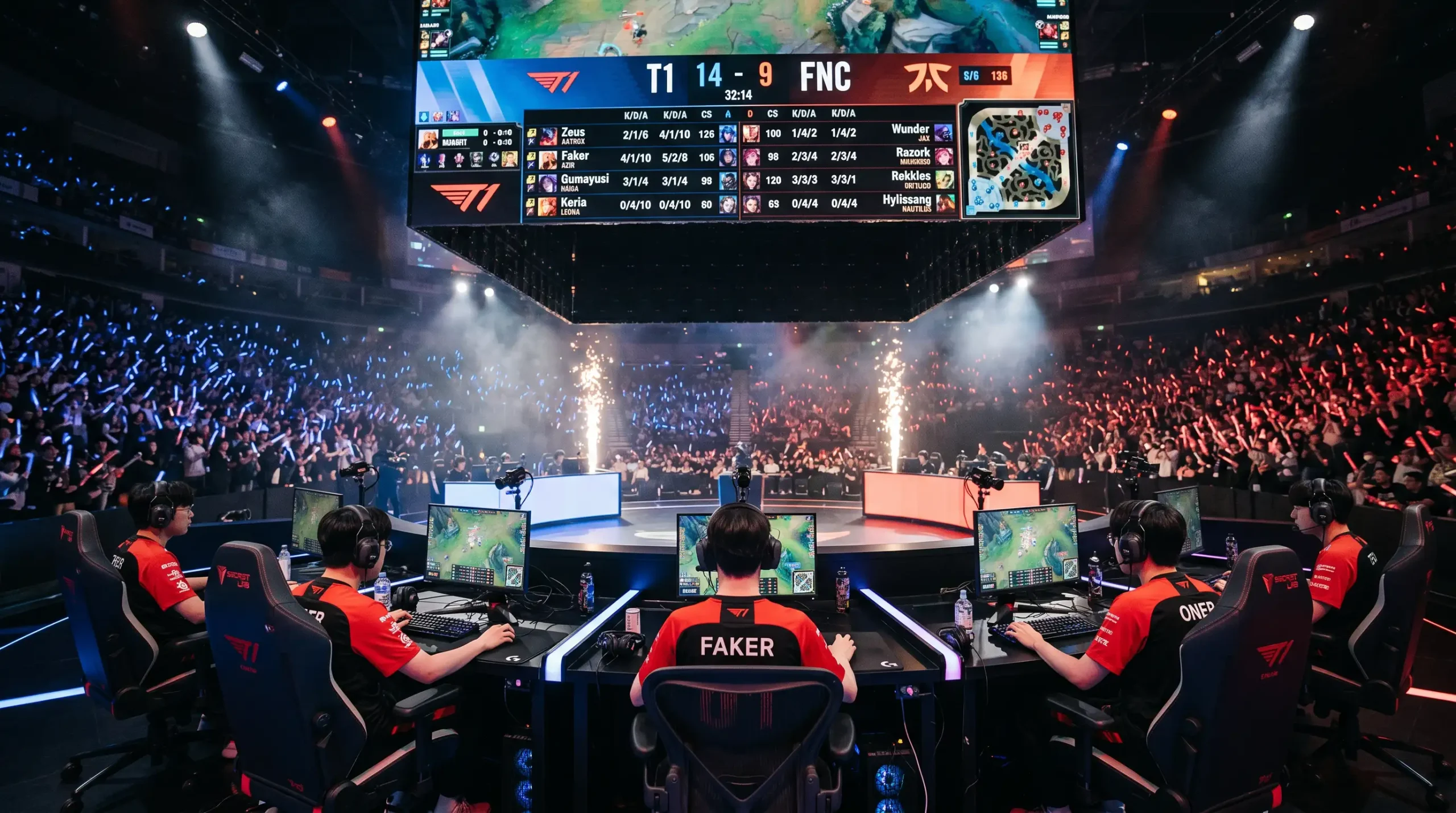 Marcador de kills acumulados durante una partida competitiva de League of Legends