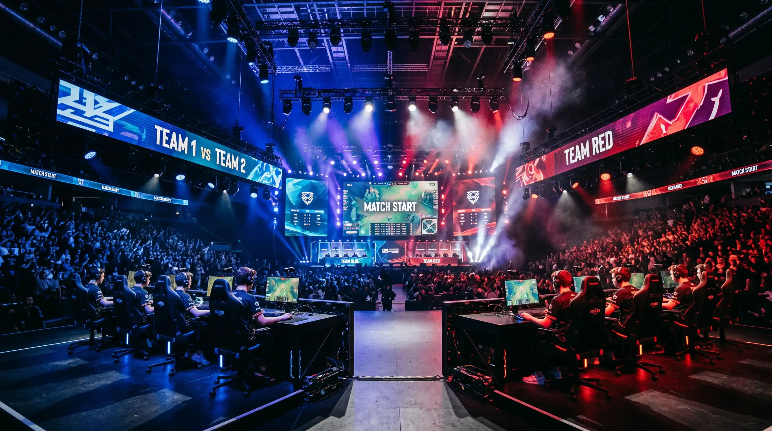 Logo del First Stand Tournament y escenario internacional de League of Legends