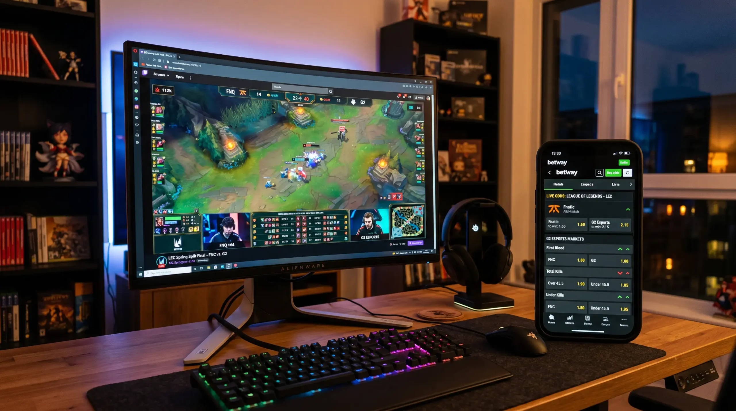 Pantalla de seguimiento en vivo de una partida competitiva de League of Legends